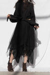 Marc Le Bihan 2590 Collection of Triple Tulle Silk Skirts Handmade in France MLB-2590-HEI Black